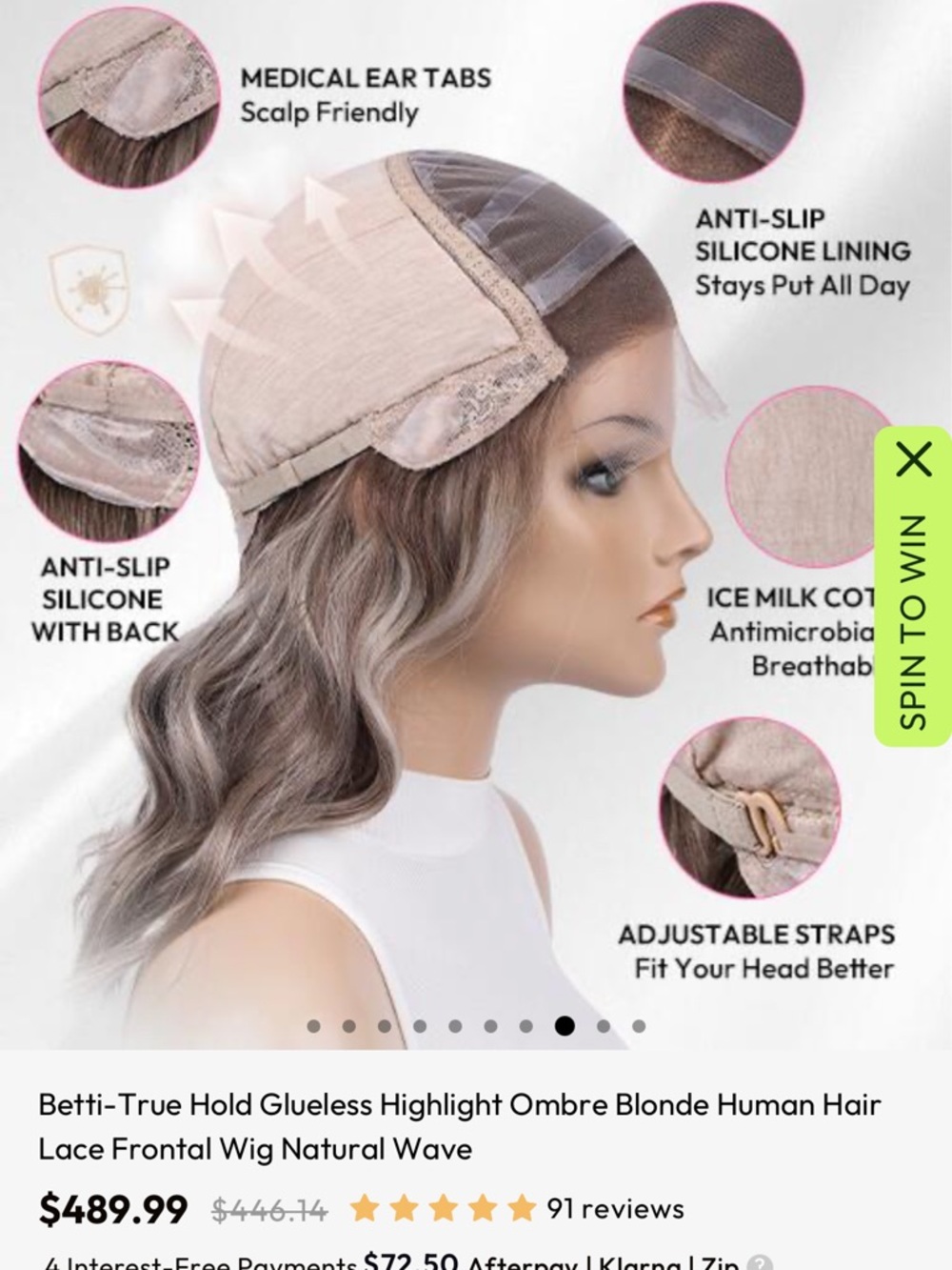 True Gluess 5.5x5.5 HD Human Hair Lace Front Wig 22” Blonde - Picture 5 of 10